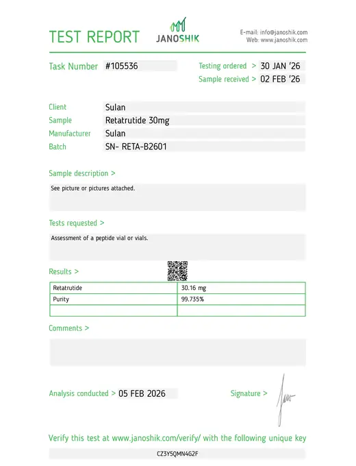 SULAN third-party test report Report #105536