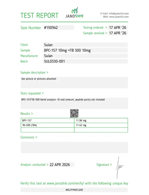 SULAN third-party test report Report #150942
